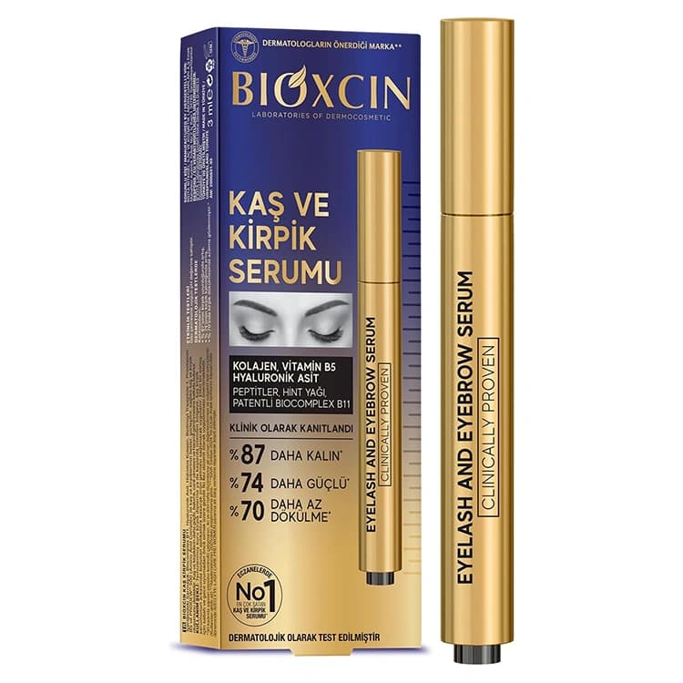 سرم تقویت مژه و ابرو Bioxcin مدل Eyelash And Eyebrow حجم 3 میلی لیتر