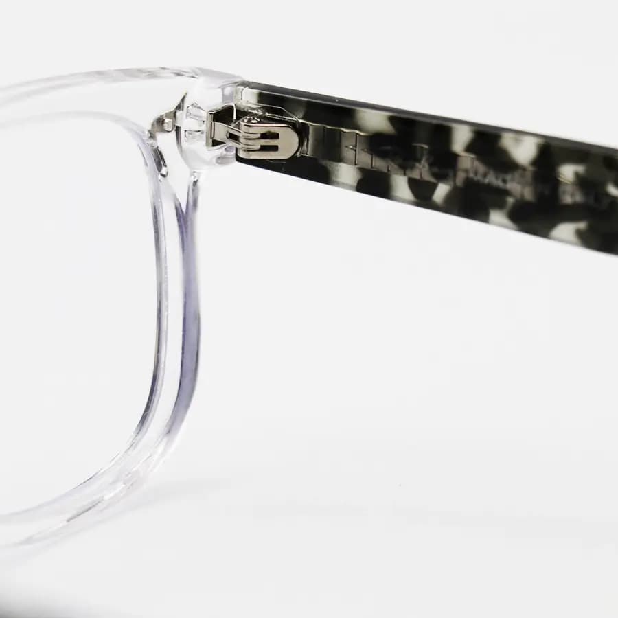 عینک بلوکنترل با فریم شکل ویفرر، رنگ شفاف، دسته سیمدار و مشکی برند Ray-Ban و لنز بلوکنترل کرهای برند SKY مدل 66805 — تصویر ۶