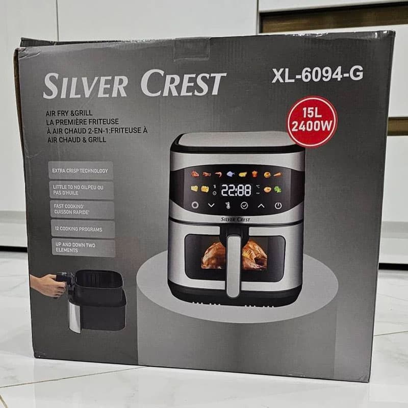 سرخ کن بدون روغن سیلور کرست مدل XL-6094-G ظرفیت 15 لیتر دو المنت + (گارانتی طلایی) — تصویر ۳