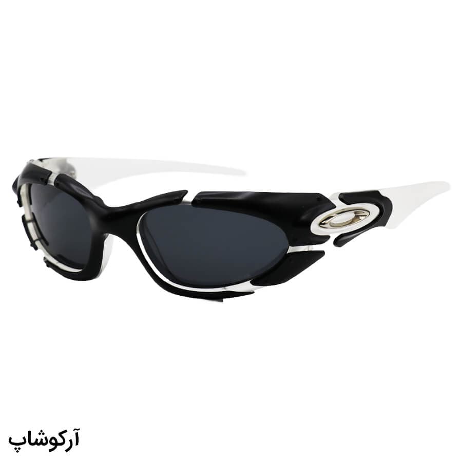 عینک آفتابی OAKLEY با فریم رنگ مشکی و شفاف، لنز پلاریزه و دودی تیره به همراه پک اصلی مدل 9367