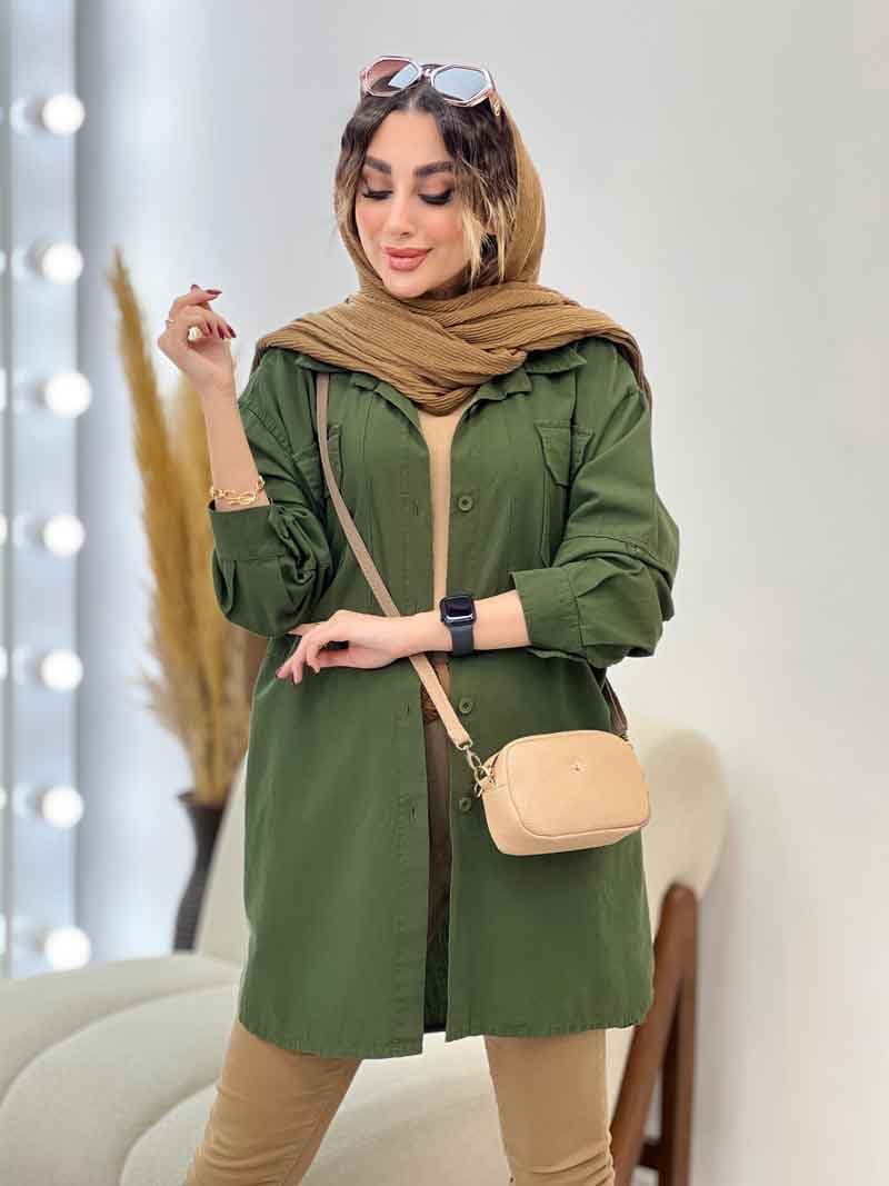 مانتو دو جیب پیله رکسانا کد 5307 — تصویر ۲