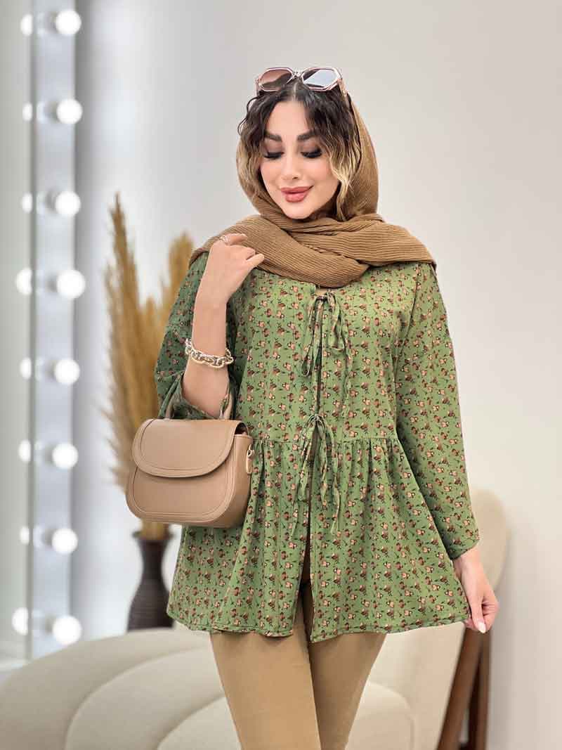 مانتو جلو بند گلبرگ کد 5297 — تصویر ۷