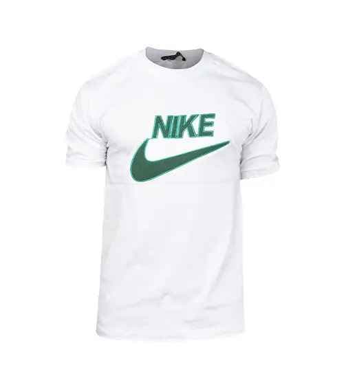 تیشرت Nike یقه گرد مردانه سفید پنبه ساده مدل 44726