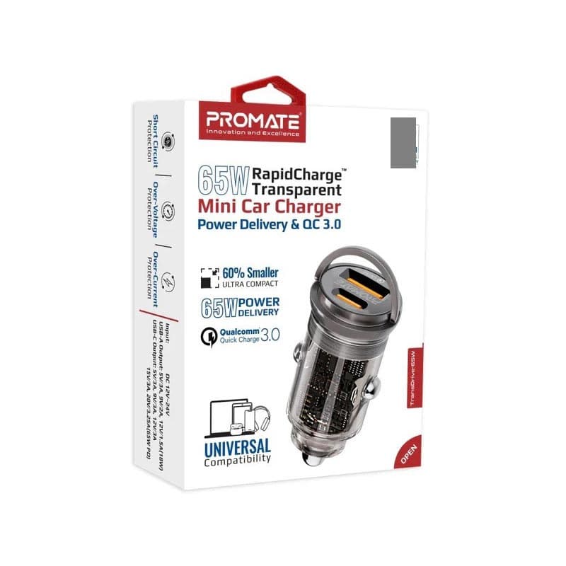 شارژر فندکی پرومیت مدل TransDrive-65W — تصویر ۲