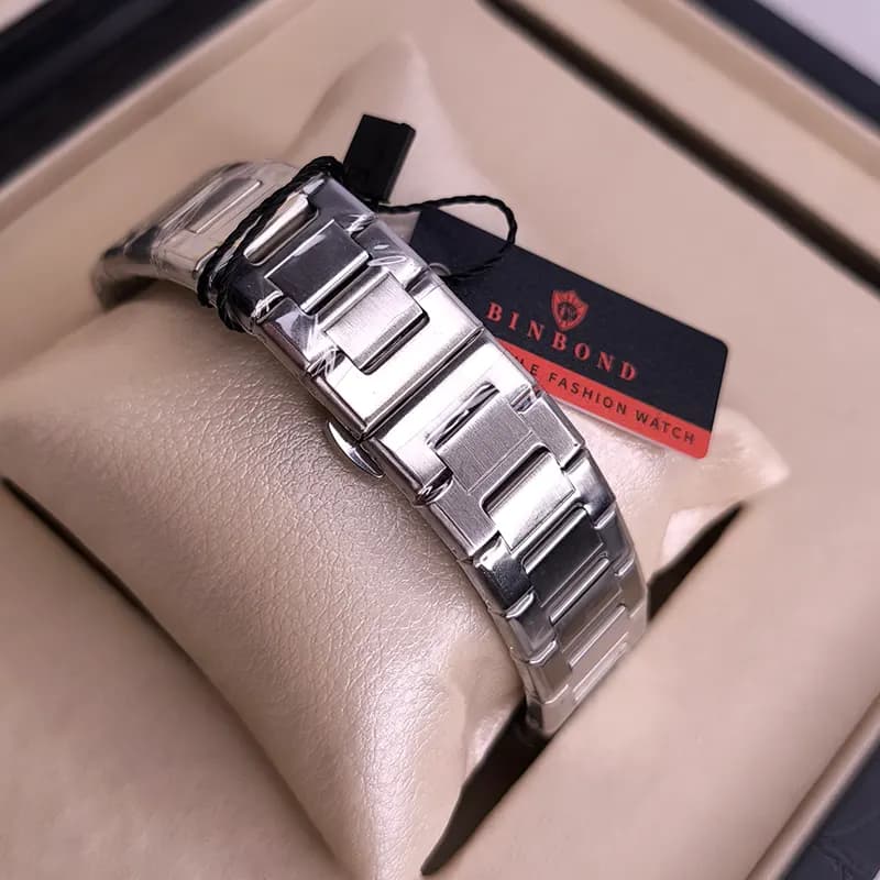 ساعت مچی مردانه بین باند اورجینال (BINBOND) نقره ای بند استیل مدل R13006 — تصویر ۸