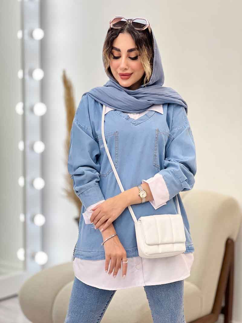 جین ترکیبی دو جیب زاپ دار کد 5233 — تصویر ۴