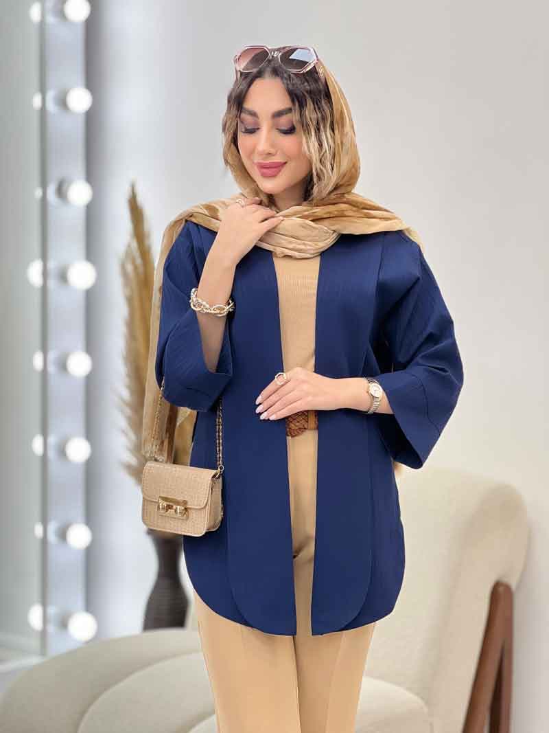 مانتو جلو باز پایین هلال کد 5219 — تصویر ۴