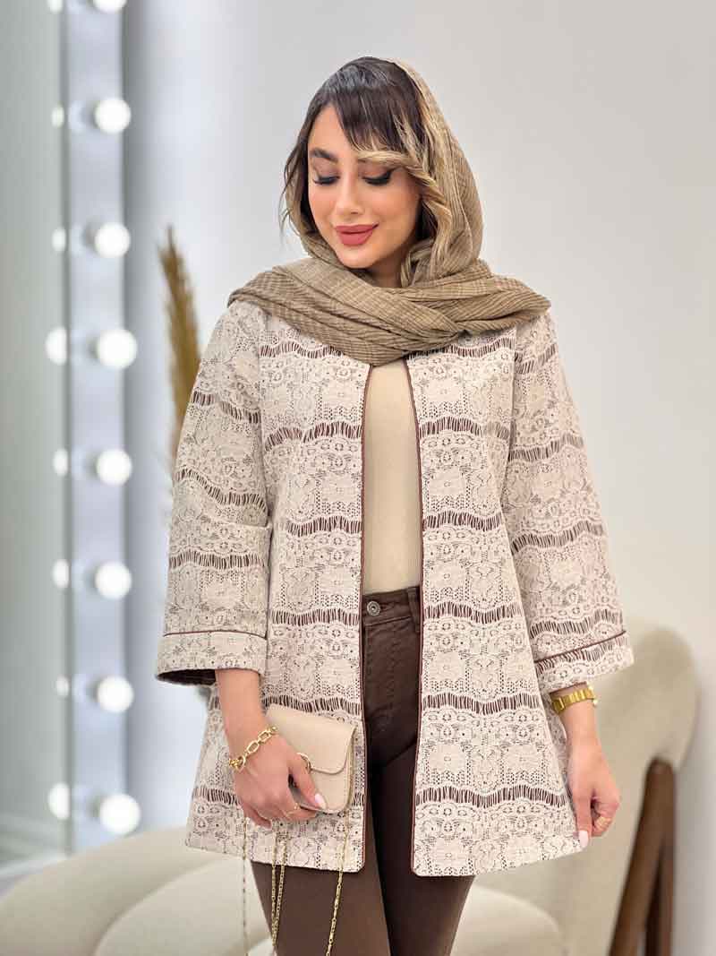 مانتو دانتل مغزی دوزی کد 5171 — تصویر ۲