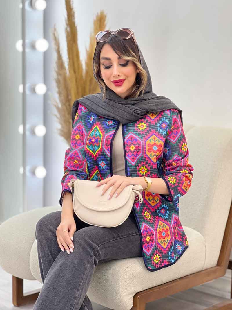 مانتو طرح سنتی نارین کد 5183 — تصویر ۴