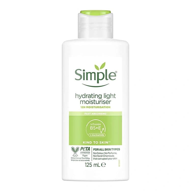 کرم مرطوب کننده Simple مدل Hydrating Light حجم 125 میلی لیتر