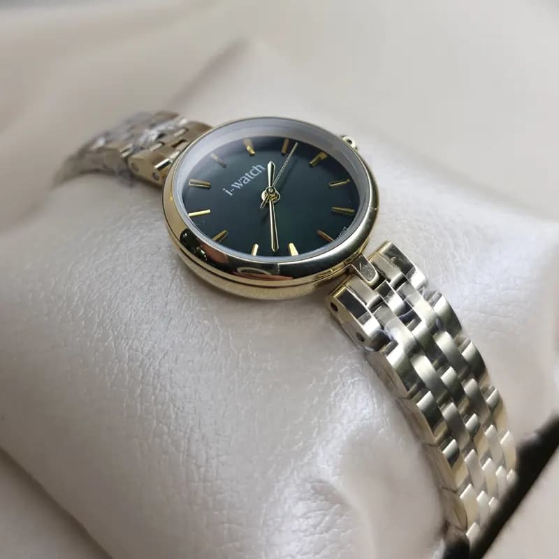 ساعت مچی زنانه آی واچ اورجینال ژاپن طلایی سبز مدل 190259L — تصویر ۷
