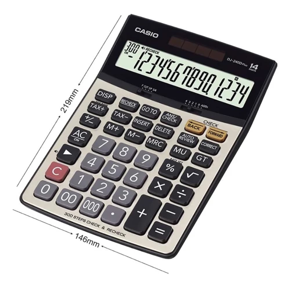 ماشین حساب رومیزی کاسیو DJ240 اصلی CASIO — تصویر ۳
