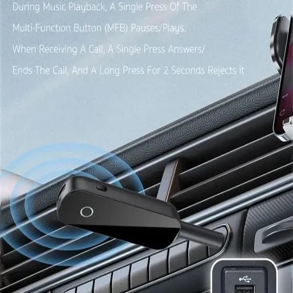 فرستنده و گیرنده بلوتوثی مسافرتی کوتسی با بلوتوث ۵.۲ و برد ۱۰ متر مدل Coteci Travel BT Transmitter Receiver ms-016 — تصویر ۳
