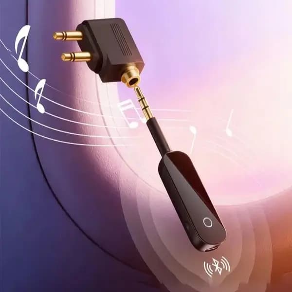 فرستنده و گیرنده بلوتوثی مسافرتی کوتسی با بلوتوث ۵.۲ و برد ۱۰ متر مدل Coteci Travel BT Transmitter Receiver ms-016 — تصویر ۲