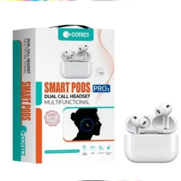 هندزفری بلوتوثی با شارژ بی‌سیم کوتسی مدل Coteci Smart Pods Pro3 MS-048 — تصویر ۲