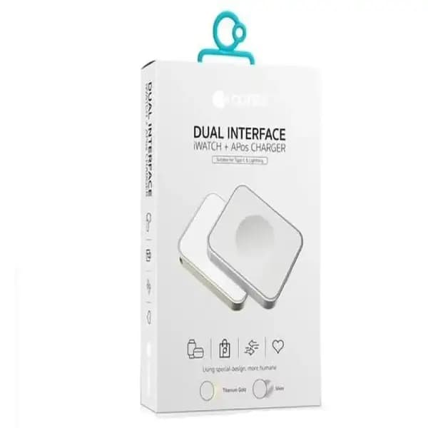 شارژر بی سیم اپل واچ و ایرپاد پرو 2 کوتسی مدل Coteci Dual Interface Apple Watch and Airpods Wireless Charger 26005