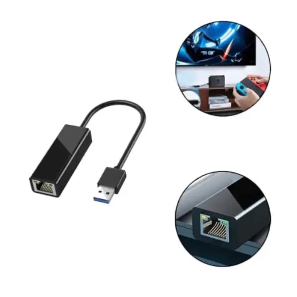 مبدل USB به Ethernet گیگابیت با سرعت ۱۰۰۰ مگابیت بر ثانیه کوتسی مدل Coteci 83001 USB Gigabit Ethernet Adapter 1000Mbps — تصویر ۲