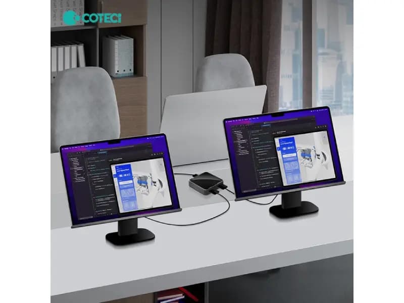 سوئیچ 1 به 2 کوتسی مدل Coteci OF-037 1×2 HDMI Splitter — تصویر ۲