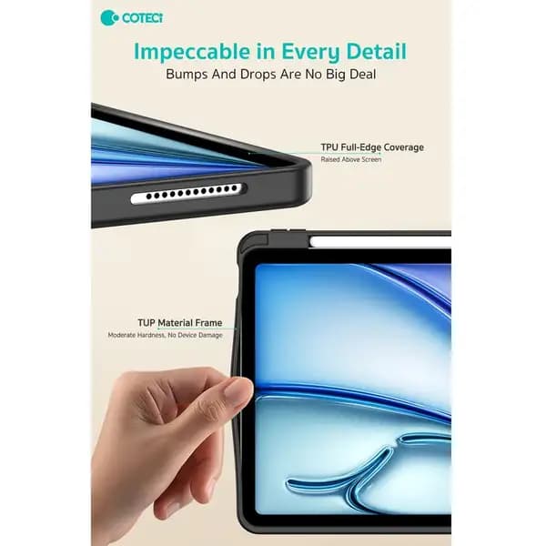کاور مناسب تبلت اپل 11 اینچ کوتسی مدل Coteci IP-116 iPad 10/11 — تصویر ۶