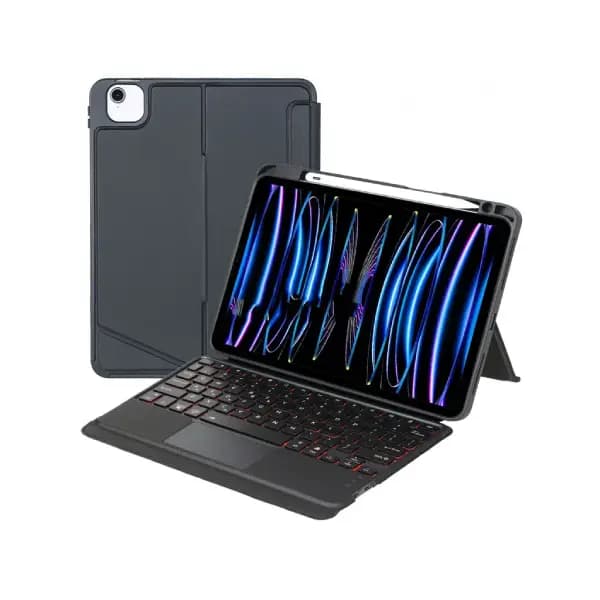 کاور کیبورددار مگنتی آیپد 10.9 و 11 اینچ کوتسی مدل Coteci Magnetice Sphit Keyboard Lither Case Ipad 10.9/11 64008