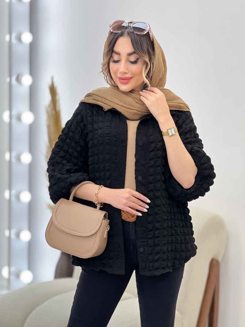 مانتو آستین پفی رونیکا کد 5198 — تصویر ۳