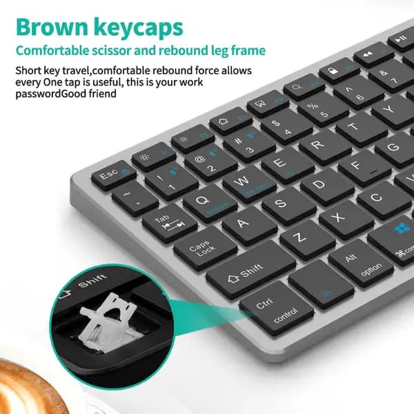 ماوس و کیبورد دو حالته بی سیم کوتسی مدل Coteci Keyboard & Mouse OF-045 — تصویر ۶