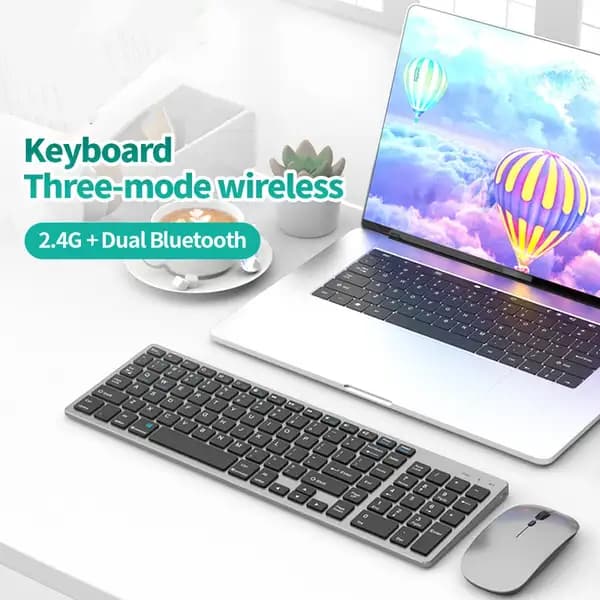 ماوس و کیبورد دو حالته بی سیم کوتسی مدل Coteci Keyboard & Mouse OF-045 — تصویر ۸