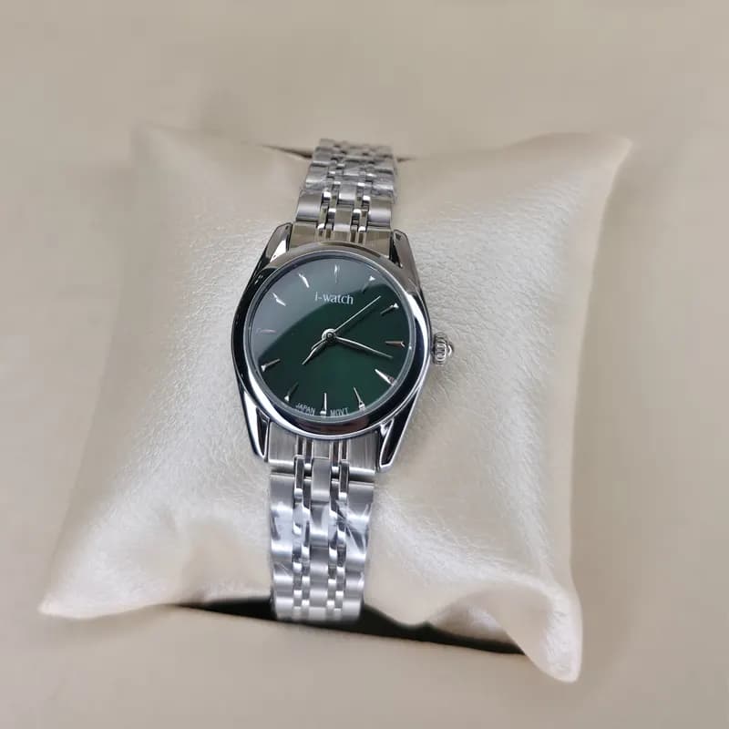 ساعت مچی زنانه آی واچ اورجینال ژاپن نقره ای سبز مدل 190290L — تصویر ۳
