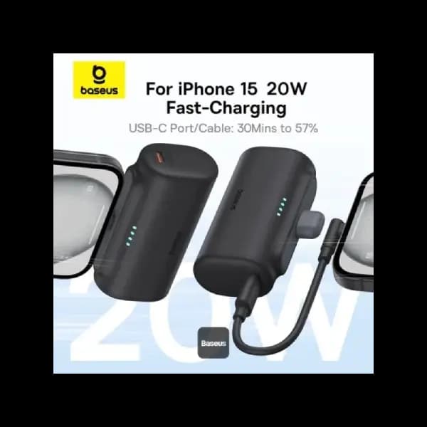 پاوربانک 5000میلی امپر بیسوس مدل Baseus Compact Fast Charging Type-C Edition 20w — تصویر ۳