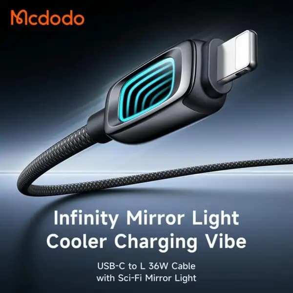 کابل شارژ سریع تایپ سی به لایتنینگ 36 وات 1.2 متر مک دودو مدل Mcdodo CA-0400 — تصویر ۵