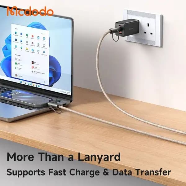 آویز موبایل و کابل شارژ تایپ سی به لایتنینگ 36 وات مک دودو مدل Mcdodo CA-6821 — تصویر ۳