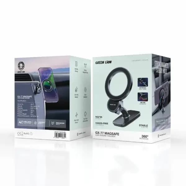 هولدر و نگهدارنده موبایل مگ سیف گرین لاین مدل Green Lion GX-77 Magsafe Car Phone Holder — تصویر ۴