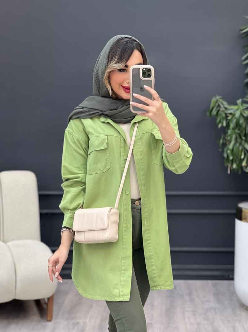 مانتو برش دار دو جیب سلما کد 5050 — تصویر ۸