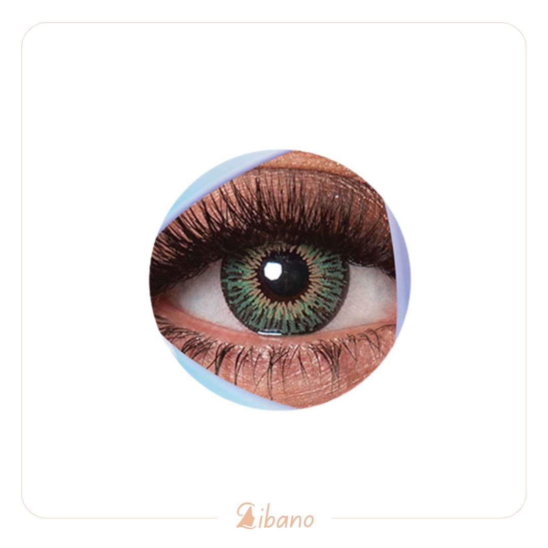 لنز رنگی کلیر ویژن (Clear Vision) مدل YH-303 سبز مرکز عسلی دوردار