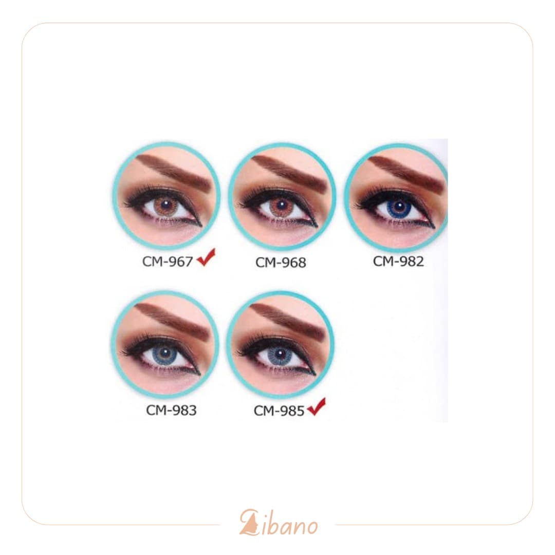 لنز رنگی کلیر ویژن (Clear Vision) مدل YH-303 سبز مرکز عسلی دوردار — تصویر ۴