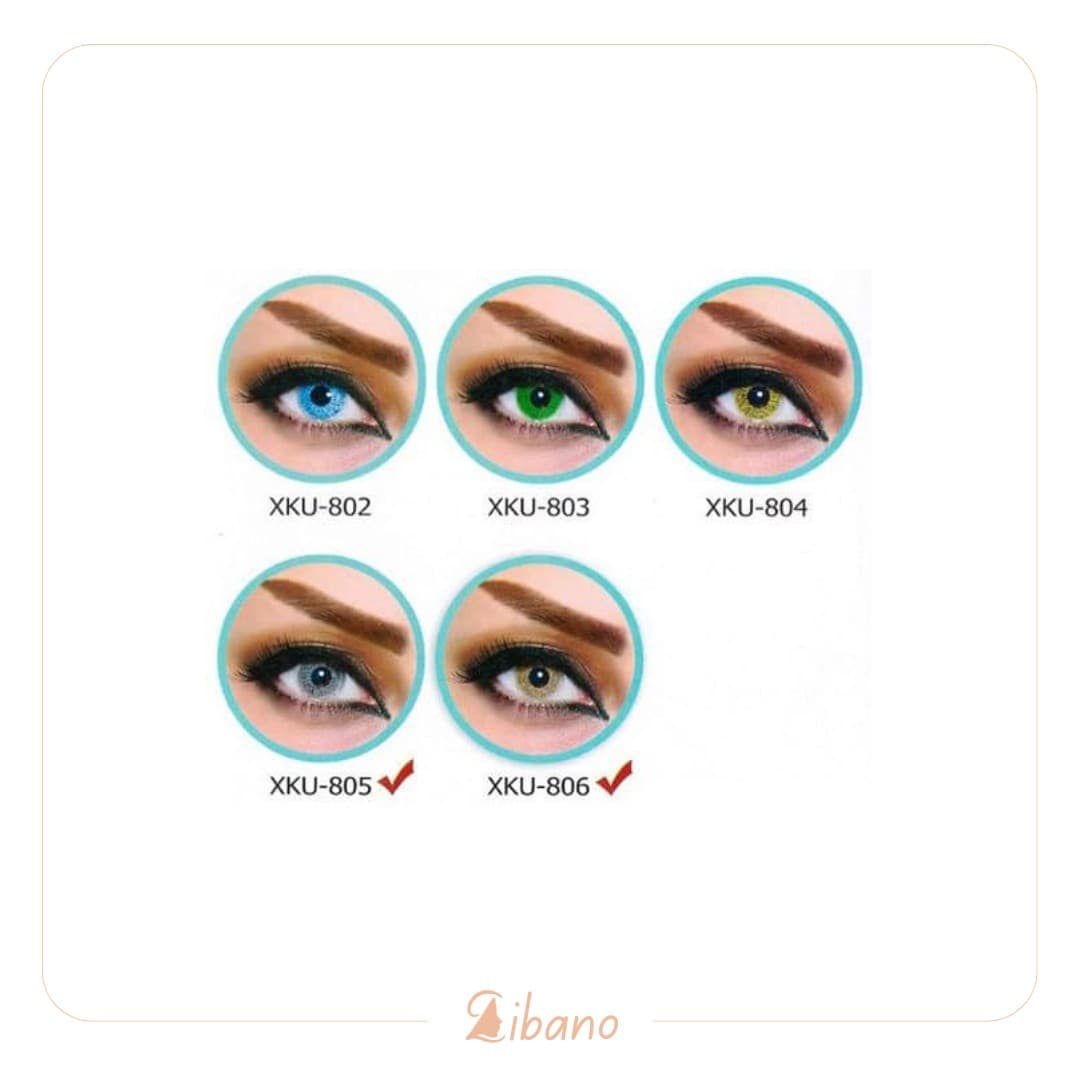 لنز رنگی کلیر ویژن (Clear Vision) مدل YH-302 طوسی سبز عسلی دوردار — تصویر ۲