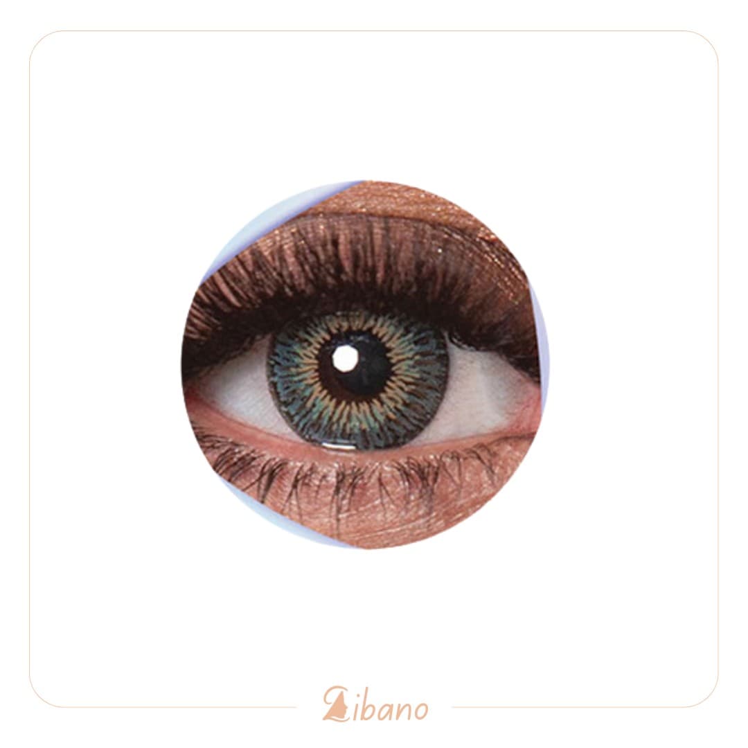 لنز رنگی کلیر ویژن (Clear Vision) مدل YH-302 طوسی سبز عسلی دوردار