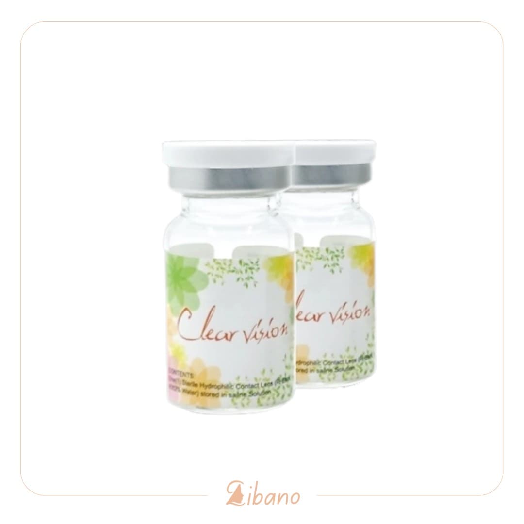 لنز رنگی کلیر ویژن (Clear Vision) مدل YH-302 طوسی سبز عسلی دوردار — تصویر ۵
