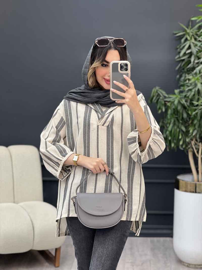 مانتو جلو بسته آروشا کد 5035 — تصویر ۶