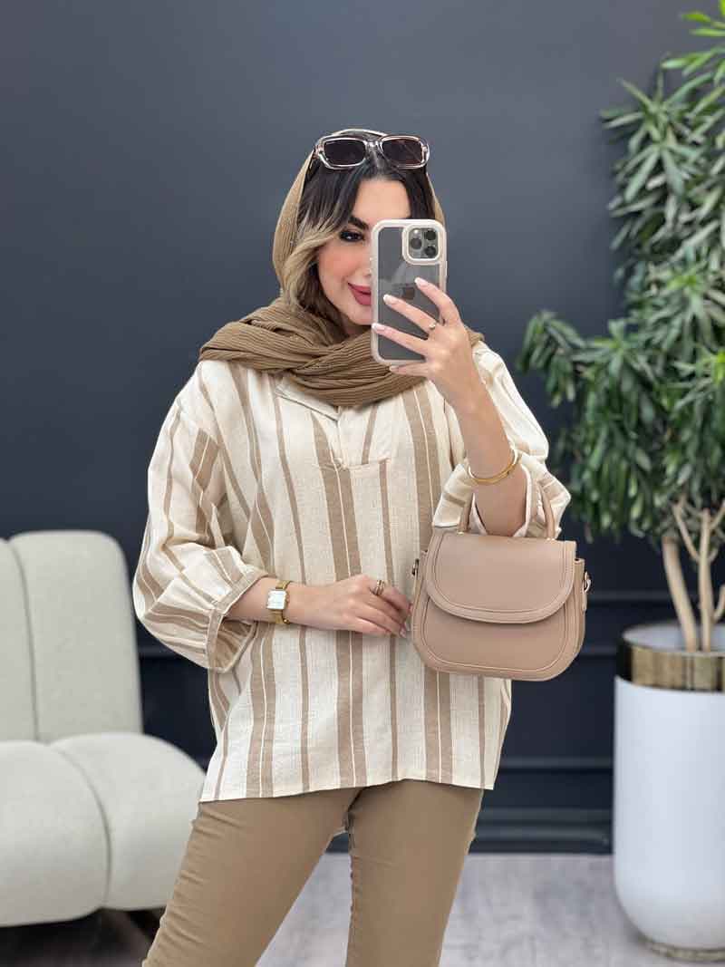 مانتو جلو بسته آروشا کد 5035 — تصویر ۴