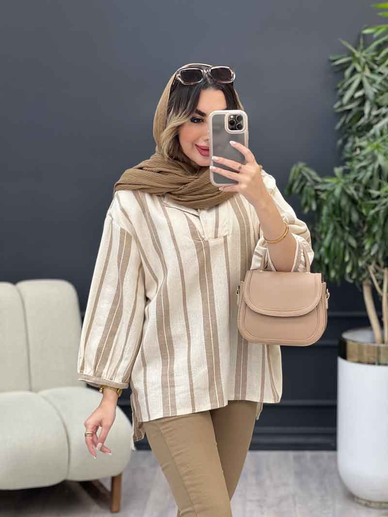 مانتو جلو بسته آروشا کد 5035 — تصویر ۲
