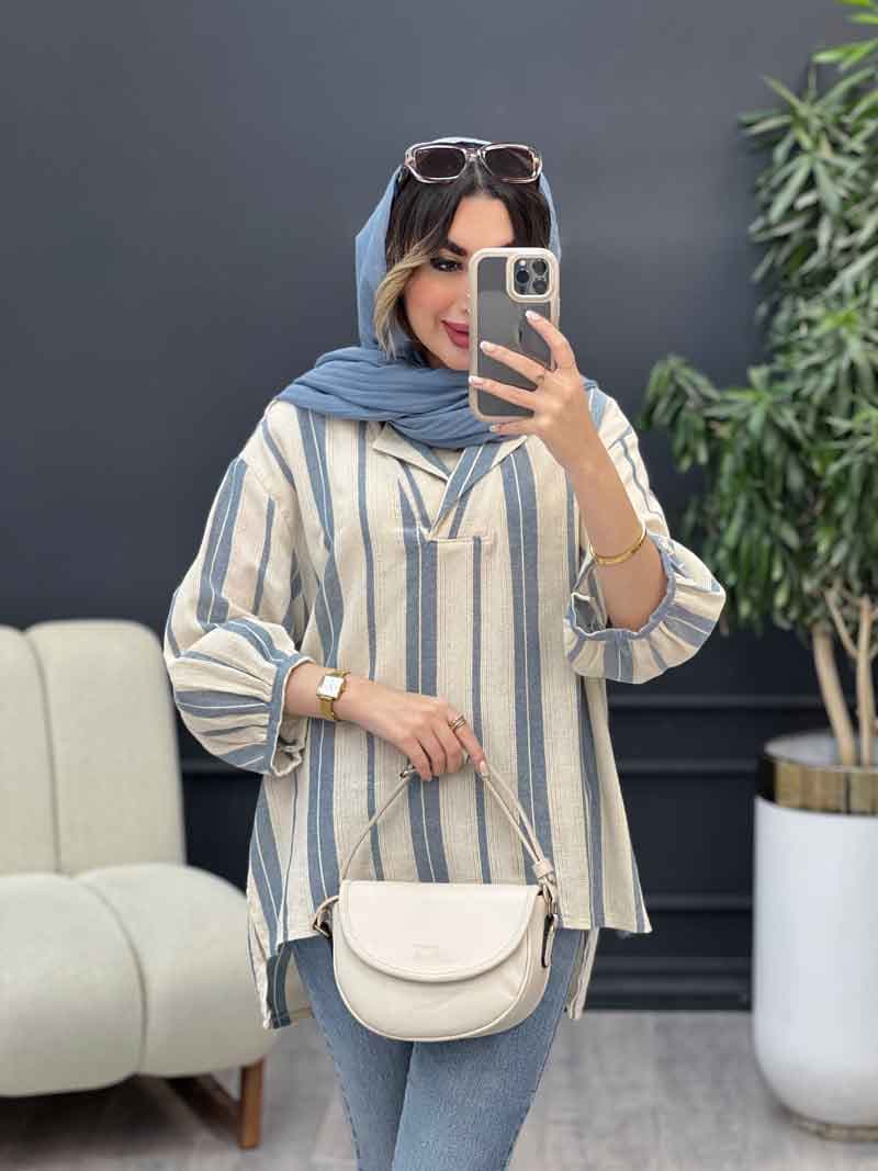 مانتو جلو بسته آروشا کد 5035 — تصویر ۷