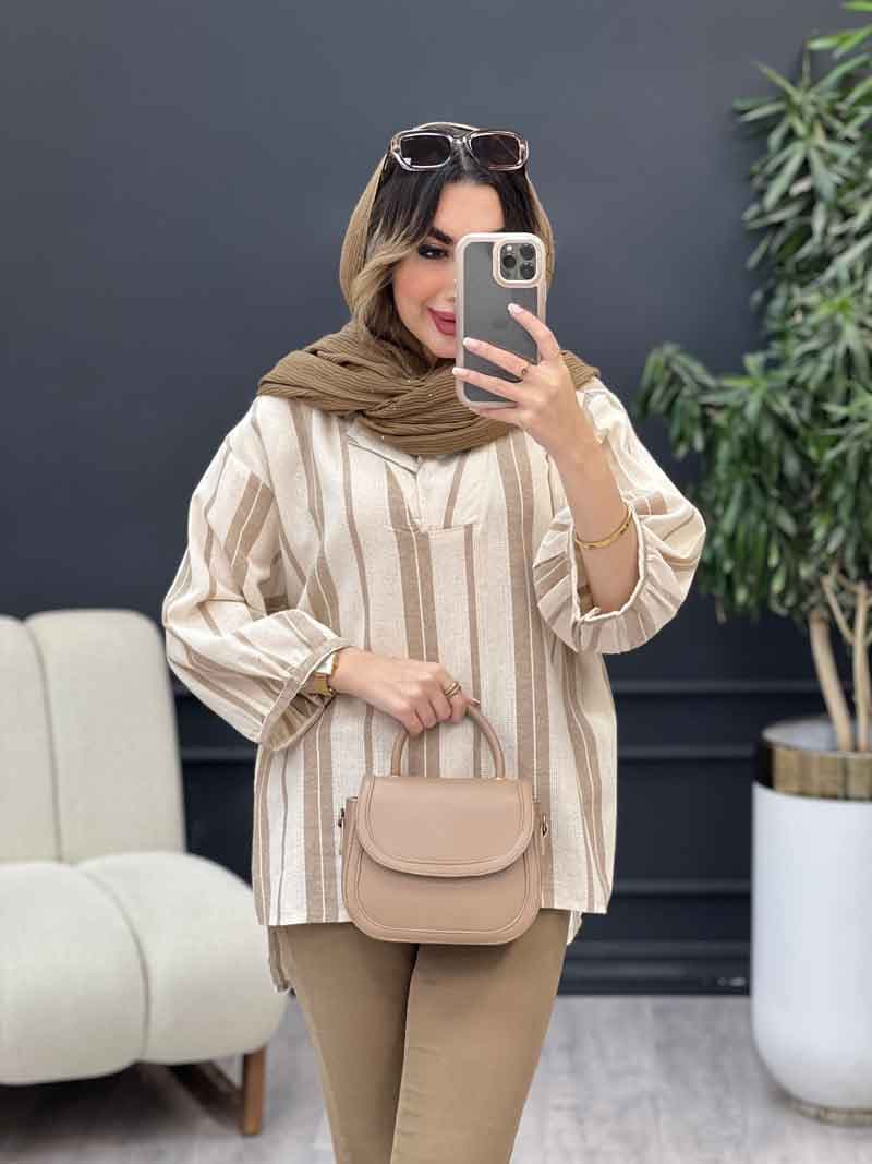 مانتو جلو بسته آروشا کد 5035 — تصویر ۸