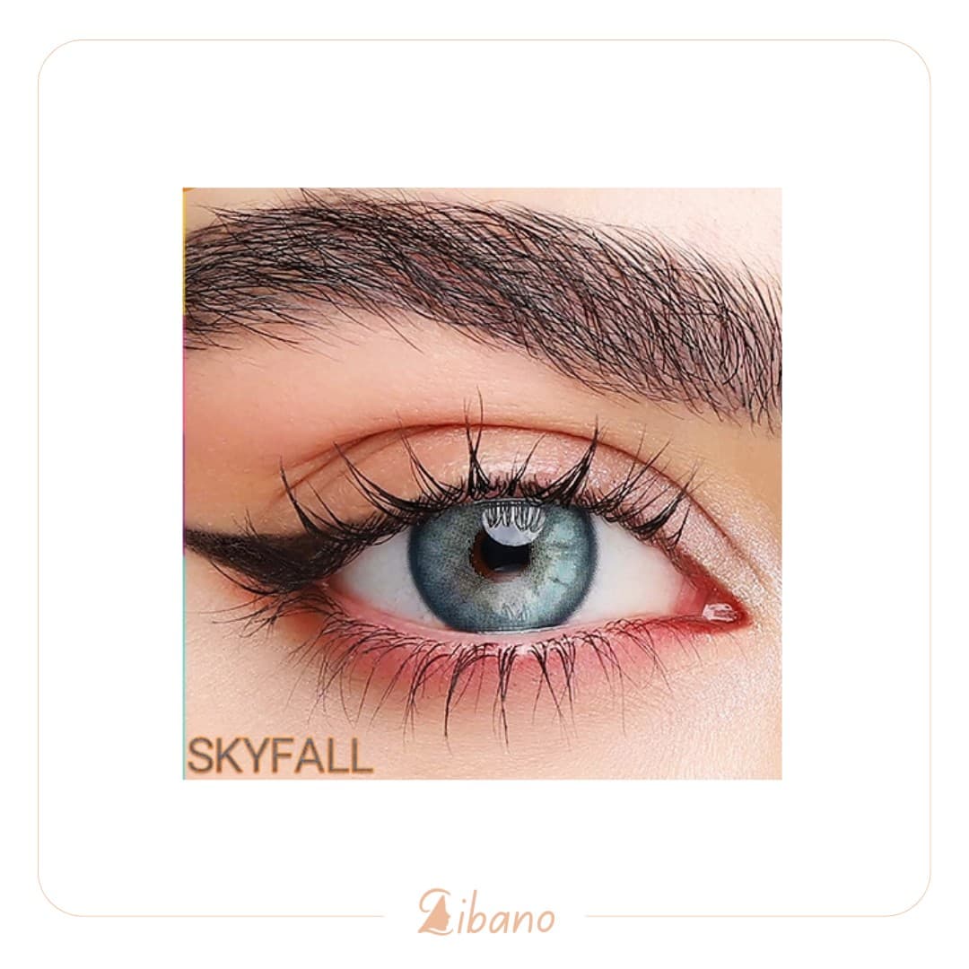 لنز سالیانه یونیک (Unique) مدل SKY FALL سبز آبی با دور محو