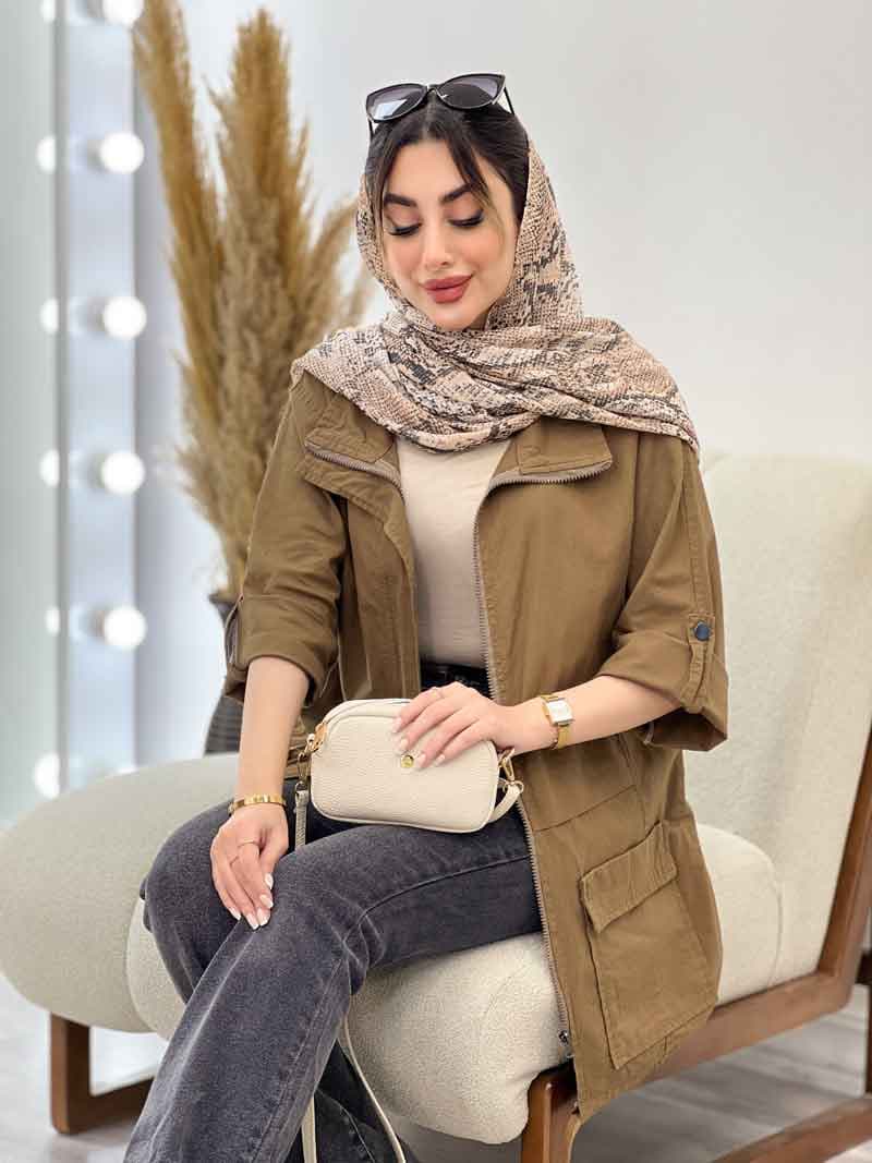 مانتو جلو زیپ پایین گت کد 5000 — تصویر ۸