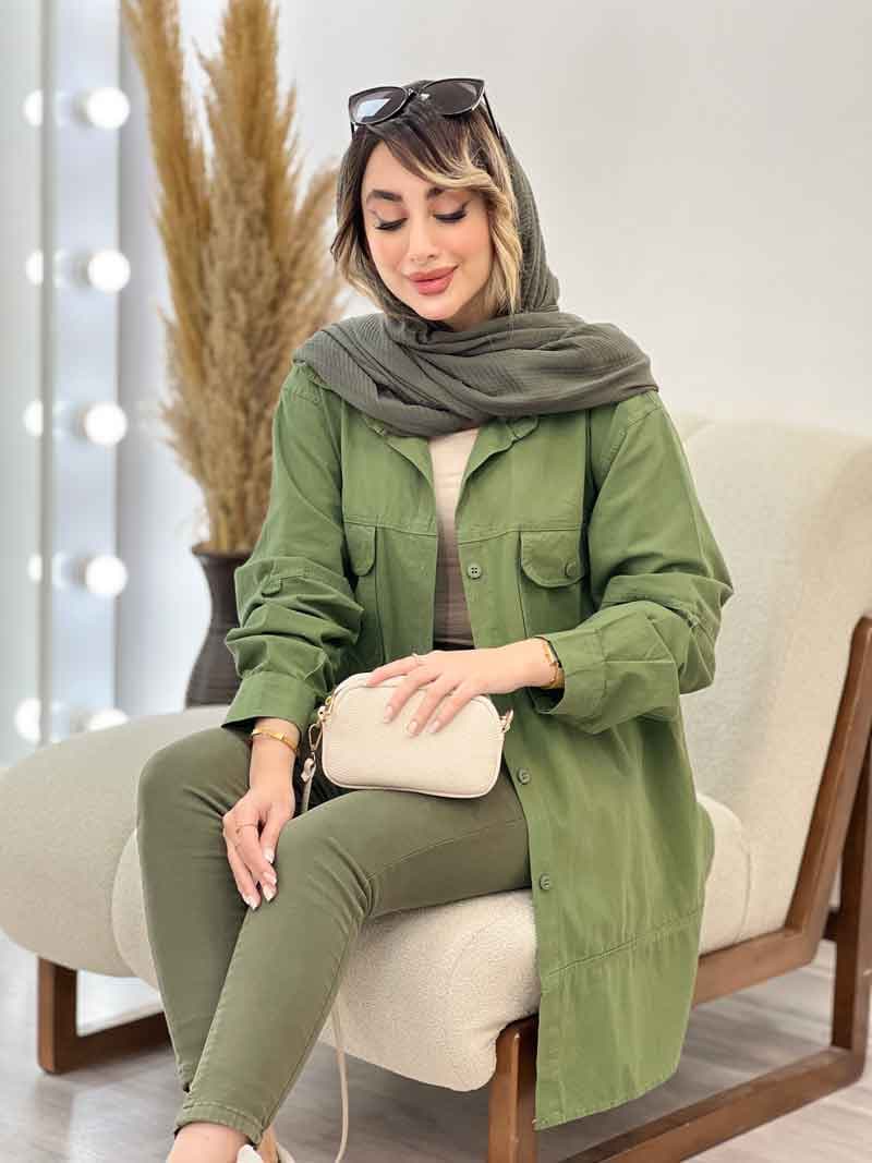 مانتو سر جیب دکمه ملیکا کد 4997 — تصویر ۸