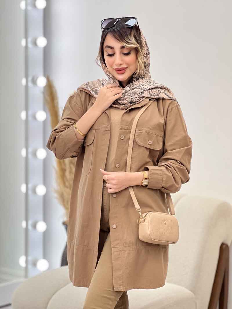 مانتو سر جیب دکمه ملیکا کد 4997 — تصویر ۲