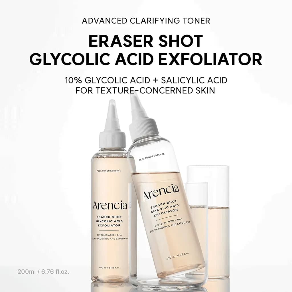 تونر لایه‌بردار گلایکولیک اسید آرنسیا مدل Eraser Shot — تصویر ۲