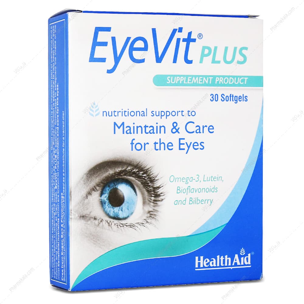 کپسول ژلاتینی آی ویت پلاس Eye Vit plus هلث اید 30 عددی