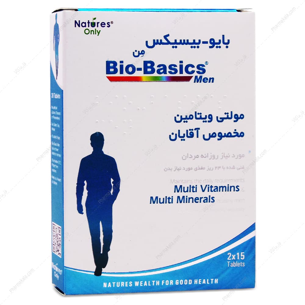 قرص مولتی ویتامین بایو بیسیکس آقایان نیچرز اونلی 30 عددی